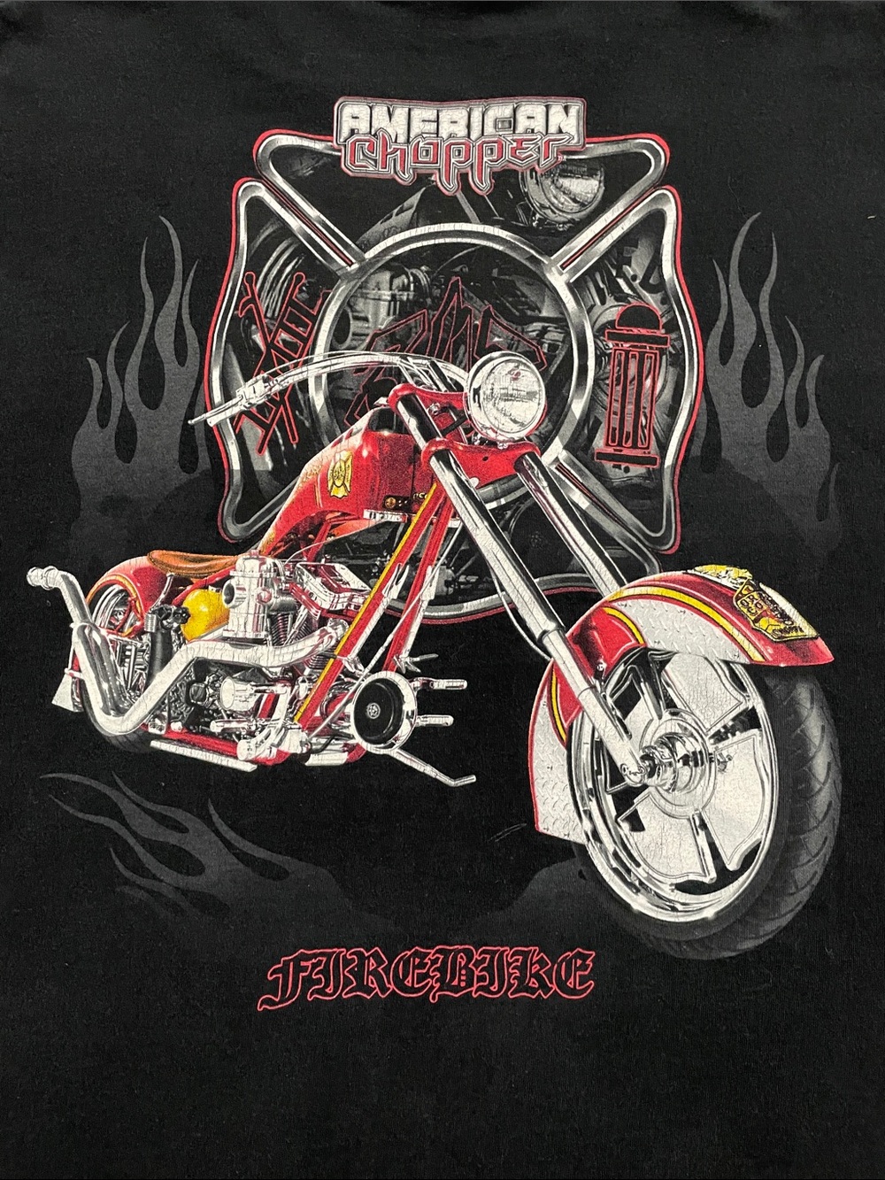 American Chopper Fire Bike tshirt